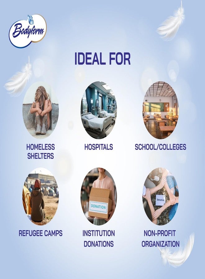 Bodyform Regular Maxi Feminine Pads (Individually Wrapped) Bulk Packaging - 288 Pads with Adhesive Strip (Ideal for Homeless Shelters, Hospitals, Refugee Camps & Institution Donations) #BF288 - Image 5